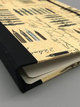 Ringbuch Planer A5 schwarz Detail Leinenrücken